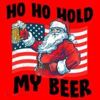 Ho Ho Hold My Beer Christmas In July Santa Hat thumb 1