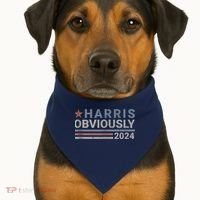 Harris Obviously 2024 USA-Made Doggie Bandana thumb 1