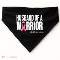 Husband Of A Warrior Breast Cancer Awanress USA-Made Doggie Bandana thumb 0