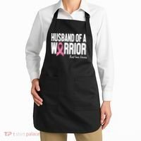 Husband Of A Warrior Breast Cancer Awanress Apron thumb 2