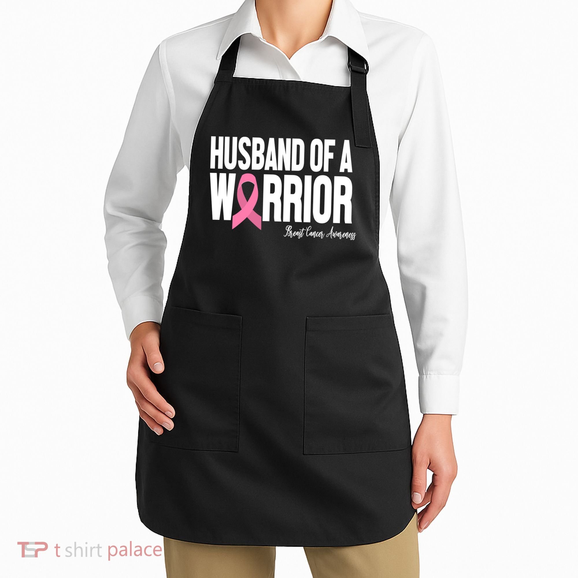 Husband Of A Warrior Breast Cancer Awanress Apron