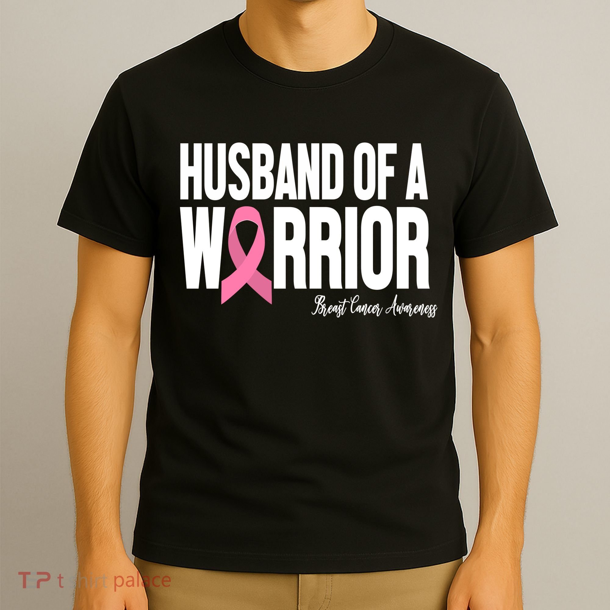 Husband Of A Warrior Breast Cancer Awanress T-Shirt