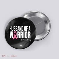 Husband Of A Warrior Breast Cancer Awanress Button thumb 0