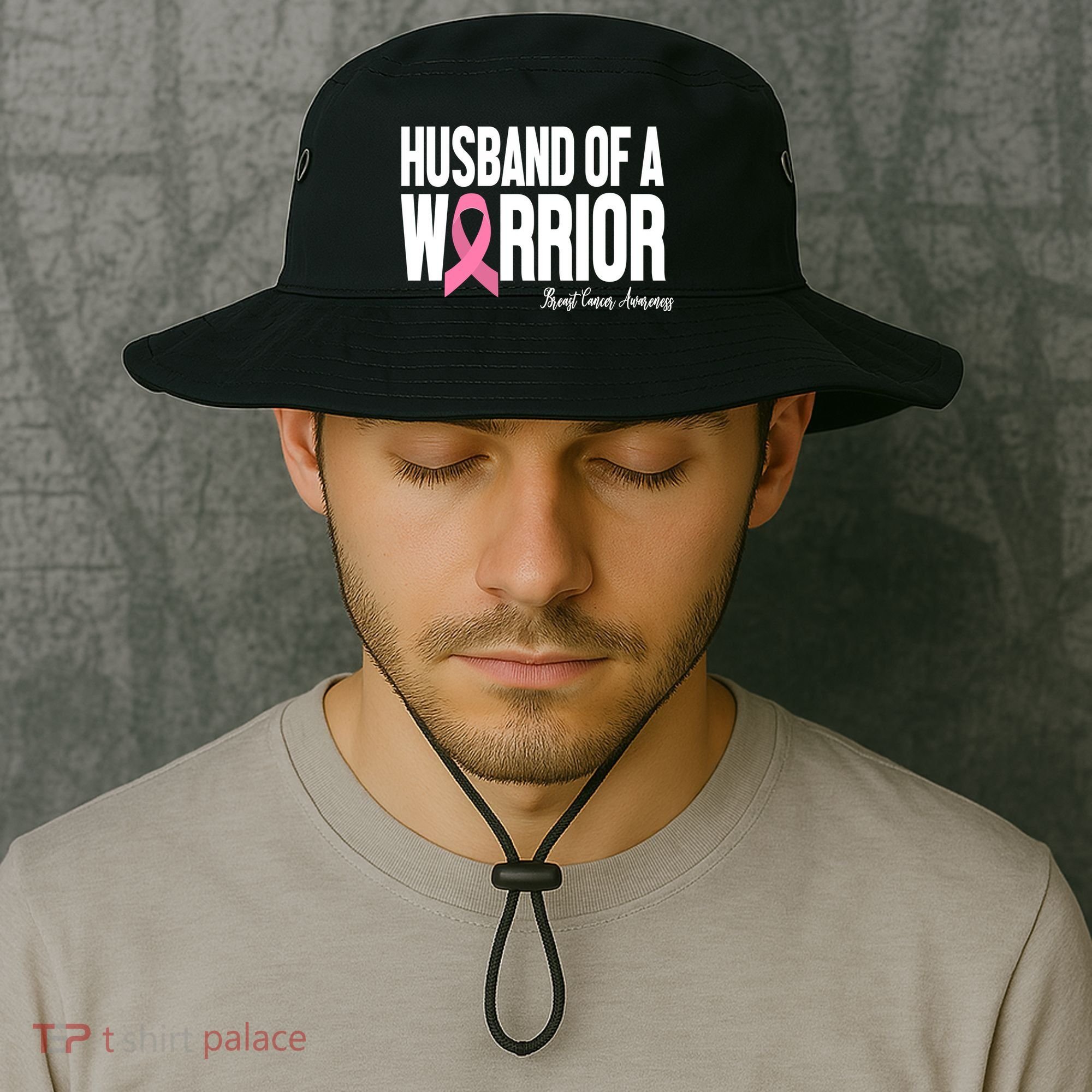 Husband Of A Warrior Breast Cancer Awanress Bucket Hat