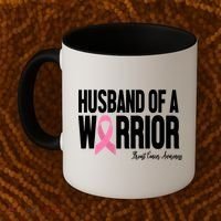Husband Of A Warrior Breast Cancer Awanress Coffee Mug thumb 2