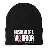 Husband Of A Warrior Breast Cancer Awanress Beanie thumb 0