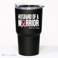 Husband Of A Warrior Breast Cancer Awanress Tumbler thumb 0