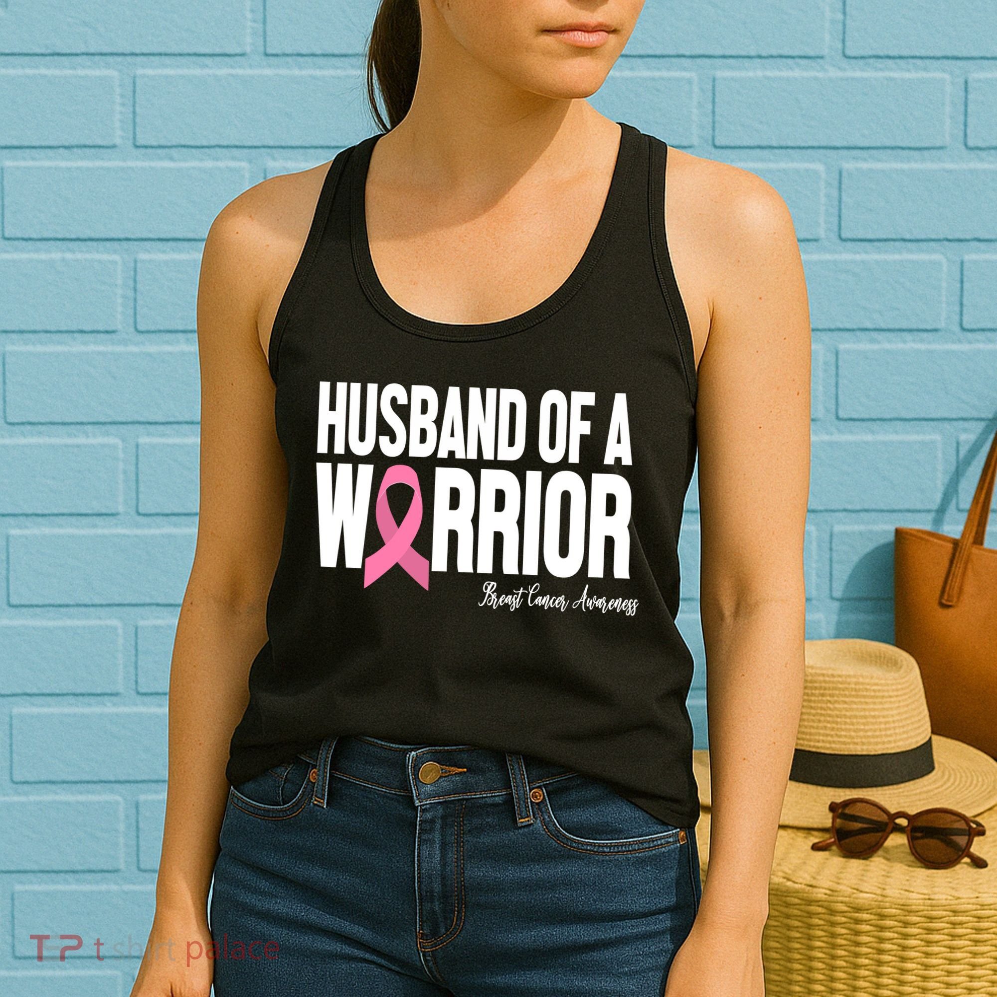 Husband Of A Warrior Breast Cancer Awanress Women's Tank Top