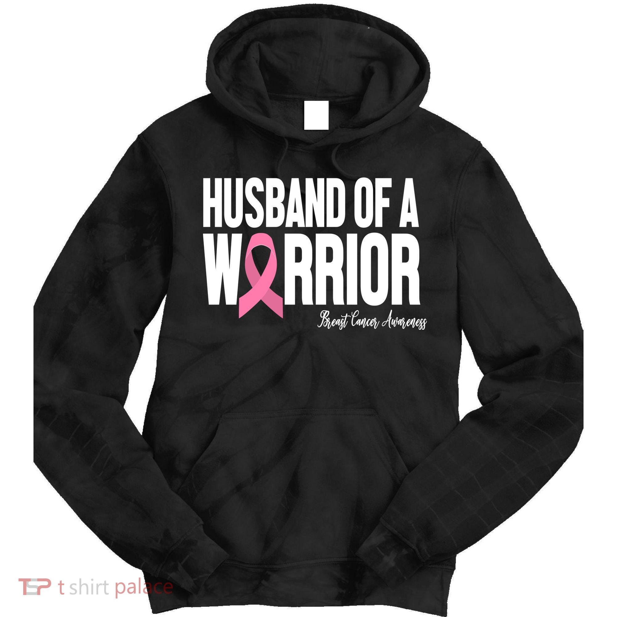 Husband Of A Warrior Breast Cancer Awanress Tie Dye Hoodie