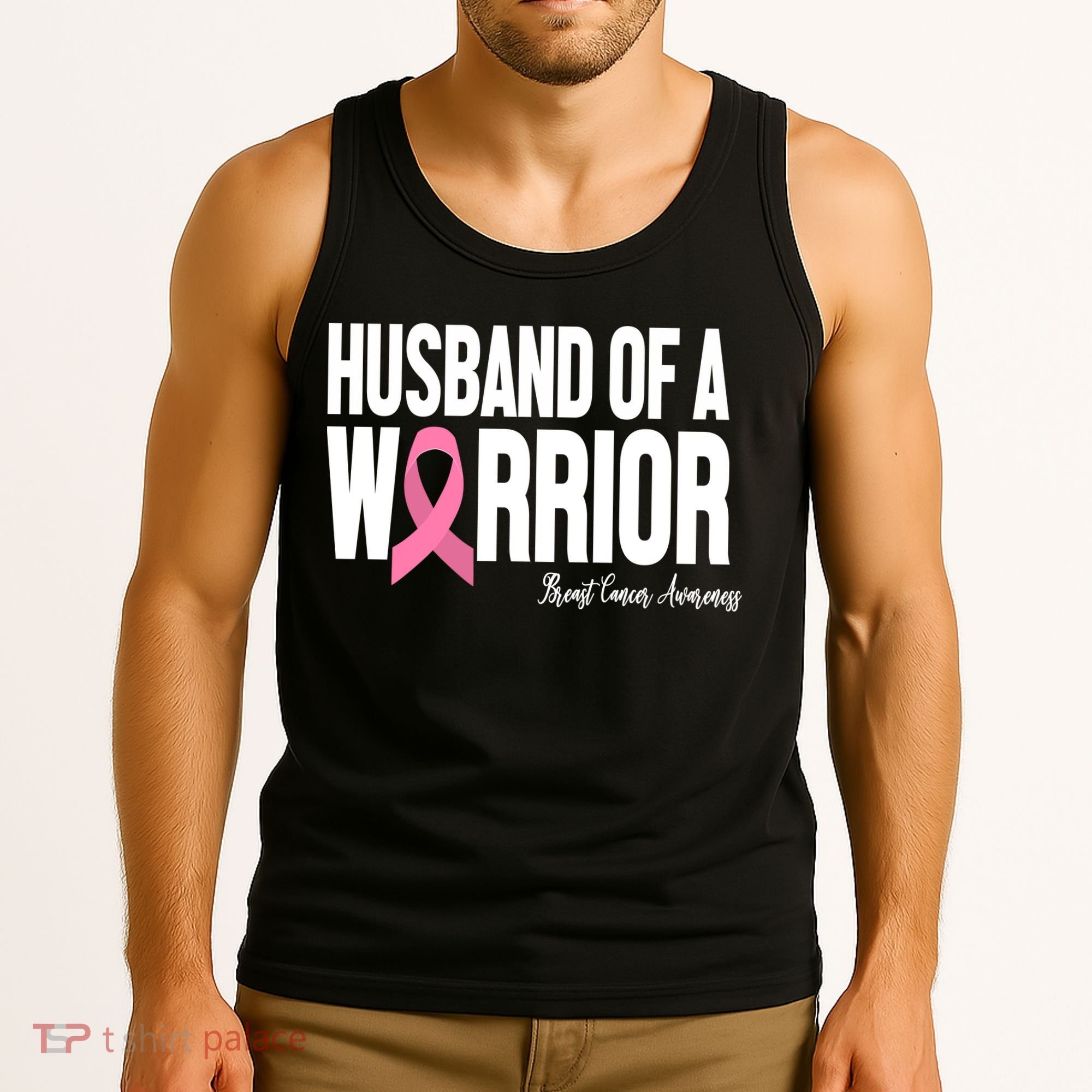Husband Of A Warrior Breast Cancer Awanress Tank Top