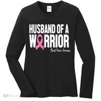 Husband Of A Warrior Breast Cancer Awanress Women's Long Sleeve Shirt thumb 0