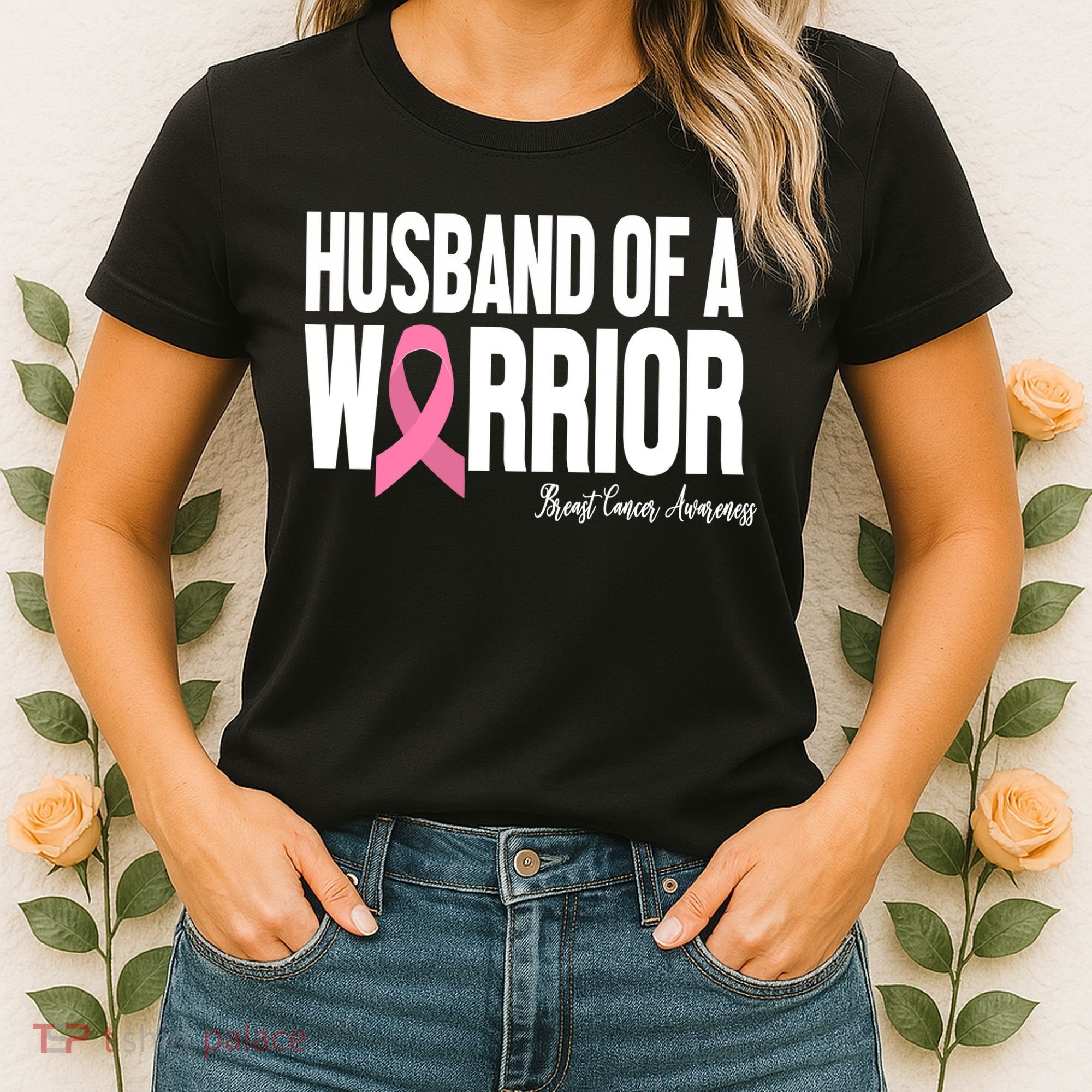 Husband Of A Warrior Breast Cancer Awanress Women's T-Shirt