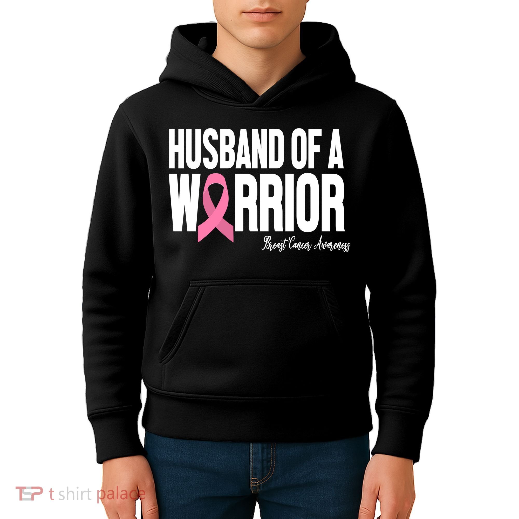 Husband Of A Warrior Breast Cancer Awanress Kids Hoodie