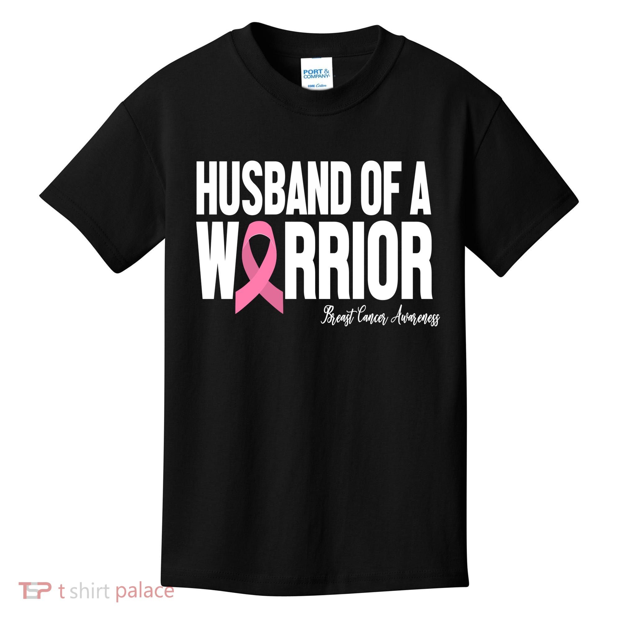 Husband Of A Warrior Breast Cancer Awanress Kids T-Shirt
