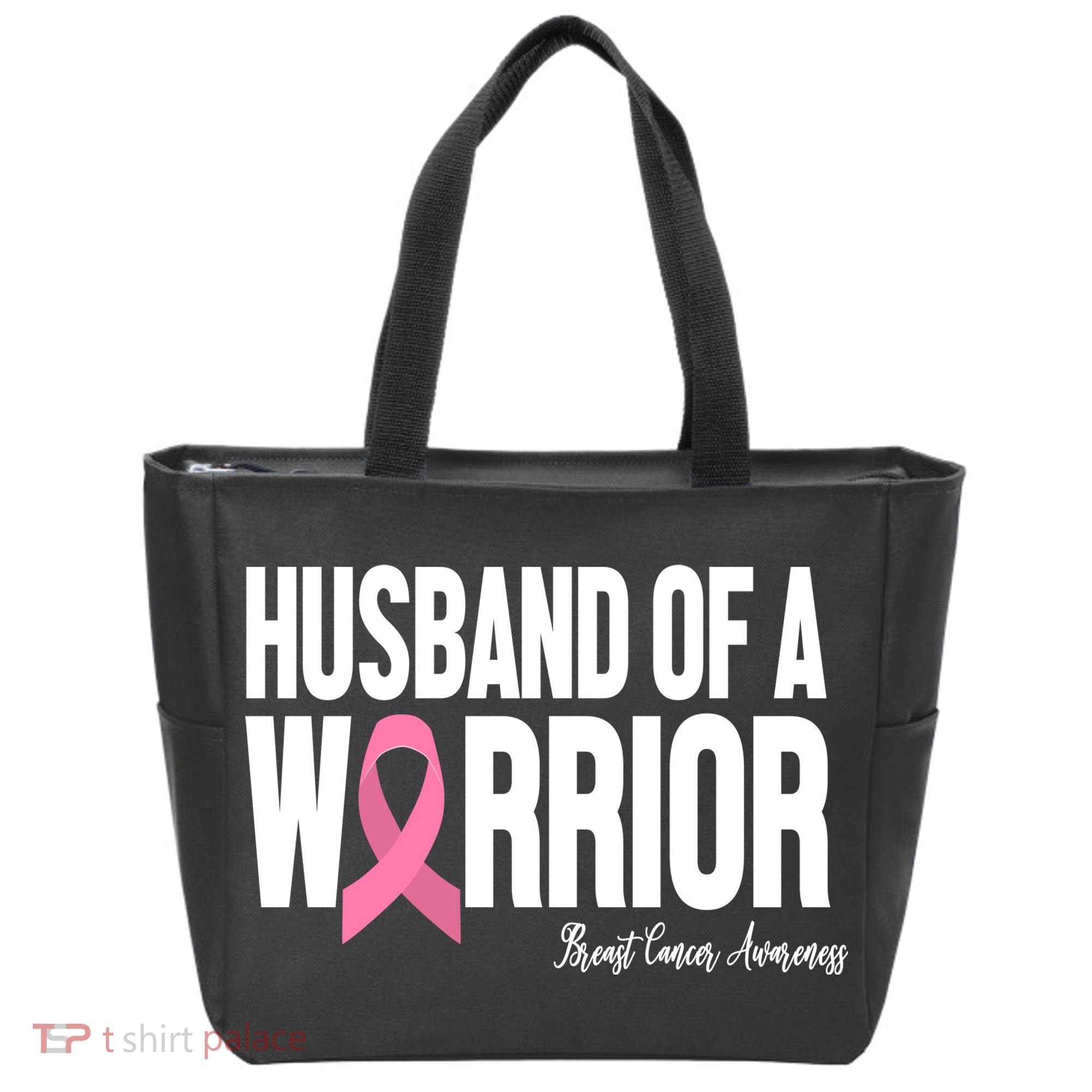 Husband Of A Warrior Breast Cancer Awanress Tote Bag