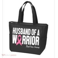 Husband Of A Warrior Breast Cancer Awanress Tote Bag thumb 3