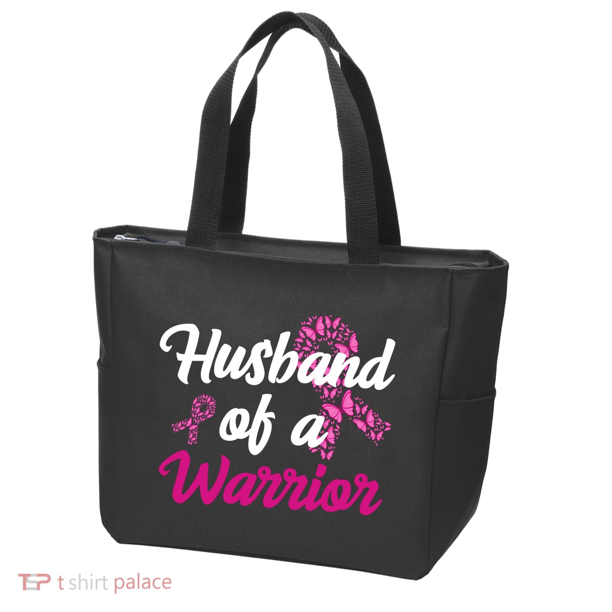 Husband Of A Warrior Breast Cancer Ribbon Tote Bag