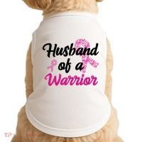 Husband Of A Warrior Breast Cancer Ribbon Doggie Tank thumb 0