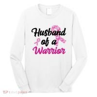 Husband Of A Warrior Breast Cancer Ribbon Long Sleeve Shirt thumb 0