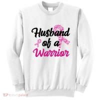 Husband Of A Warrior Breast Cancer Ribbon Sweatshirt thumb 0