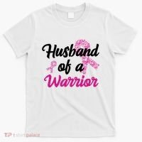 Husband Of A Warrior Breast Cancer Ribbon T-Shirt thumb 0