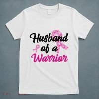 Husband Of A Warrior Breast Cancer Ribbon T-Shirt thumb 5