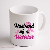Husband Of A Warrior Breast Cancer Ribbon Coffee Mug thumb 1