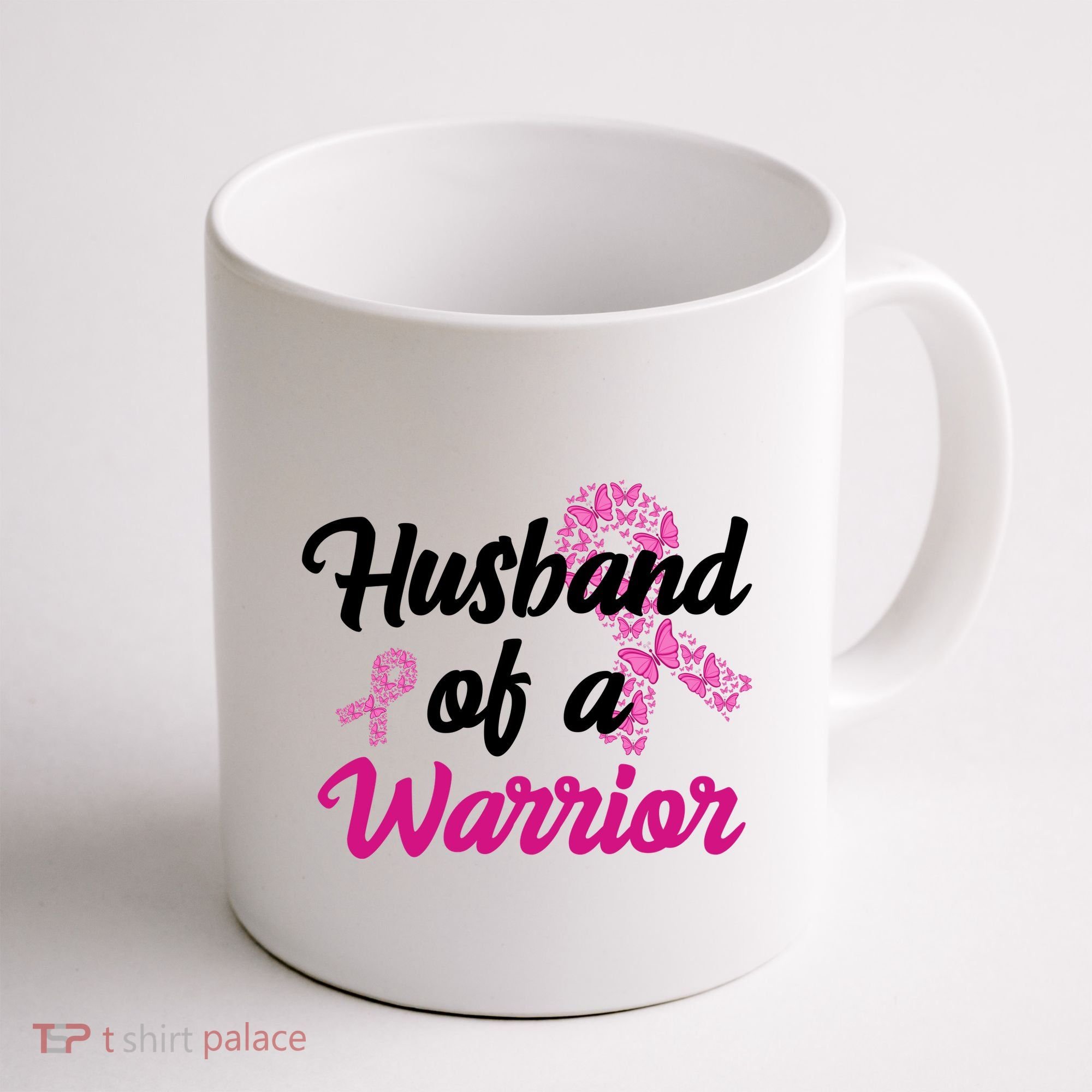 Husband Of A Warrior Breast Cancer Ribbon Coffee Mug