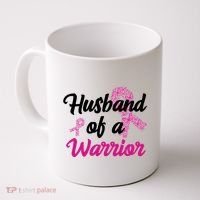 Husband Of A Warrior Breast Cancer Ribbon Coffee Mug thumb 0