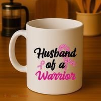 Husband Of A Warrior Breast Cancer Ribbon Coffee Mug thumb 4