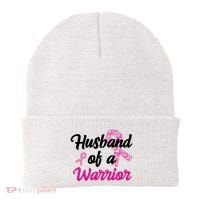 Husband Of A Warrior Breast Cancer Ribbon Beanie thumb 0