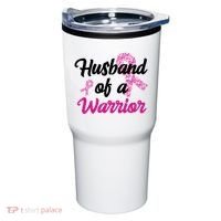 Husband Of A Warrior Breast Cancer Ribbon Tumbler thumb 0