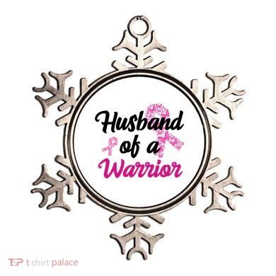 Husband Of A Warrior Breast Cancer Ribbon Ornament