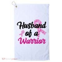 Husband Of A Warrior Breast Cancer Ribbon Golf Towel thumb 0