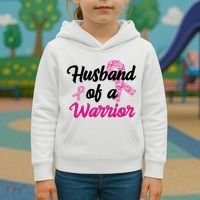 Husband Of A Warrior Breast Cancer Ribbon Kids Hoodie thumb 3