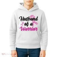 Husband Of A Warrior Breast Cancer Ribbon Kids Hoodie thumb 4