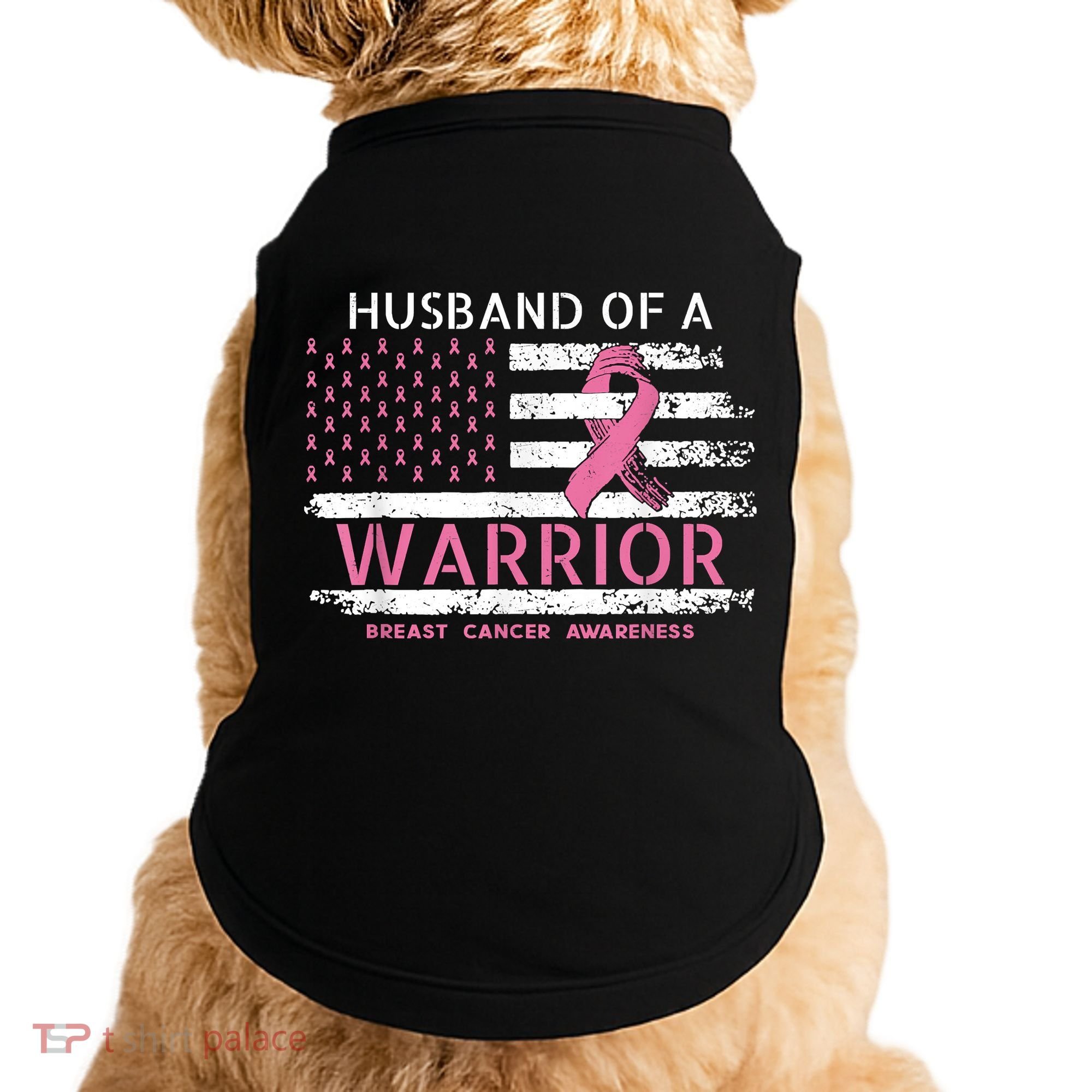 Husband Of A Warrior Breast Cancer Support Squad Doggie Tank