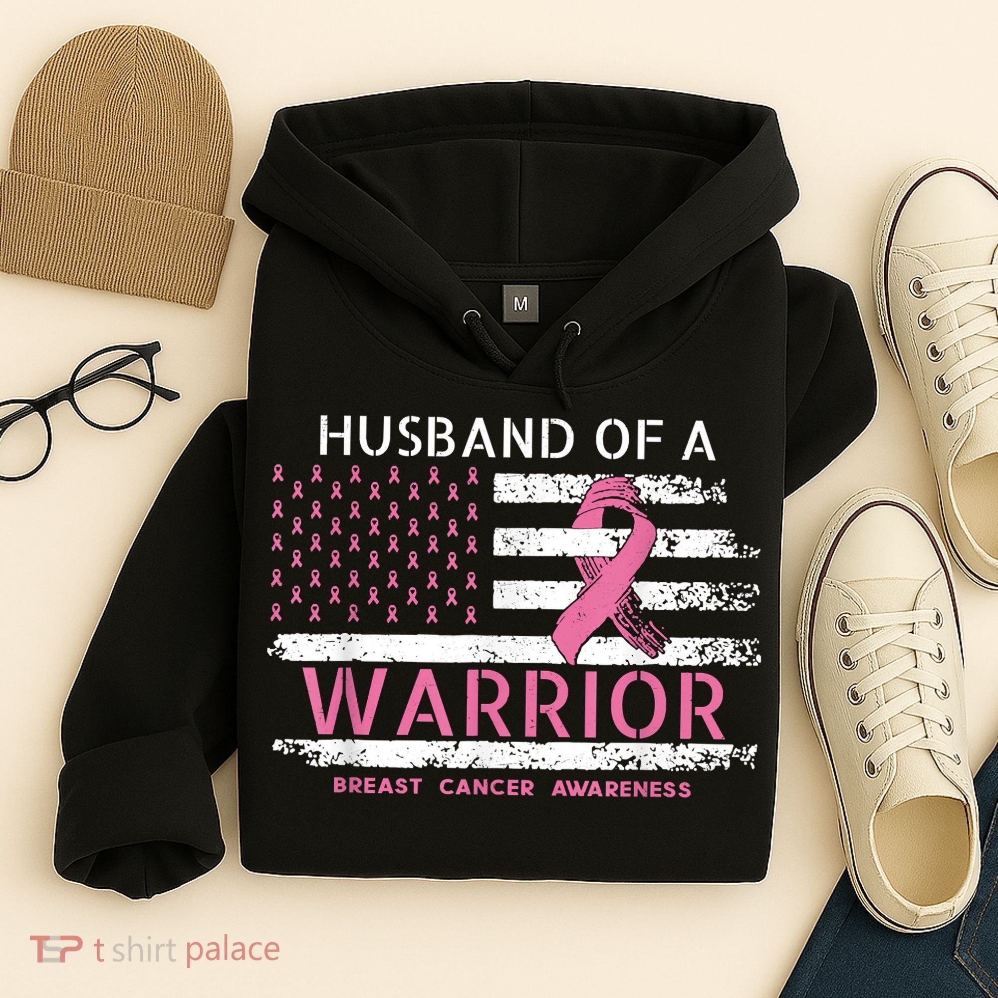 Husband Of A Warrior Breast Cancer Support Squad Hoodie