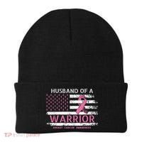 Husband Of A Warrior Breast Cancer Support Squad Beanie thumb 0