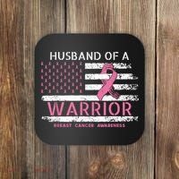 Husband Of A Warrior Breast Cancer Support Squad Coaster thumb 0