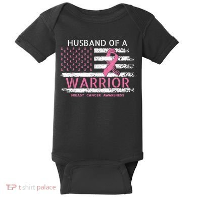 Husband Of A Warrior Breast Cancer Support Squad Baby Bodysuit