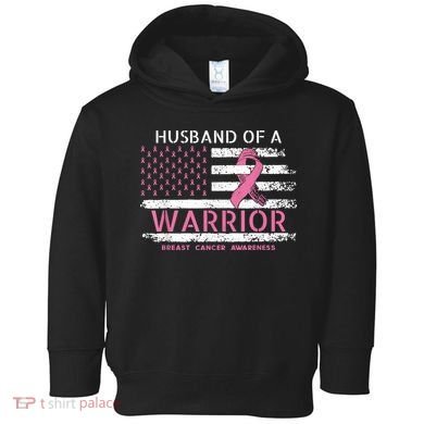 Husband Of A Warrior Breast Cancer Support Squad Toddler Hoodie