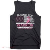 Husband Of A Warrior Breast Cancer Support Squad Tank Top thumb 0