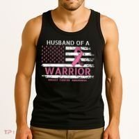 Husband Of A Warrior Breast Cancer Support Squad Tank Top thumb 3
