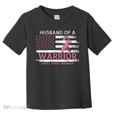 Husband Of A Warrior Breast Cancer Support Squad Toddler T-Shirt