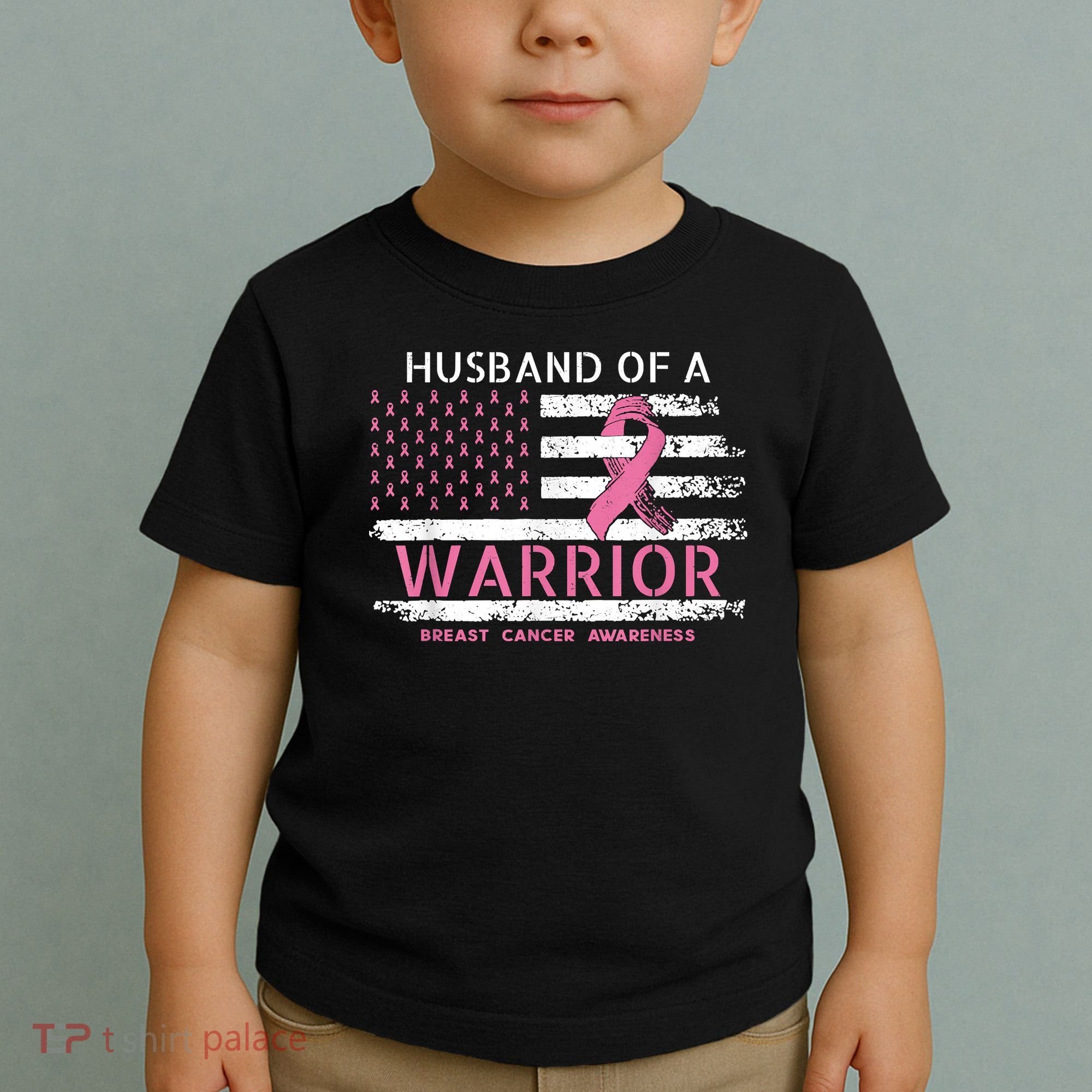 Husband Of A Warrior Breast Cancer Support Squad Toddler T-Shirt