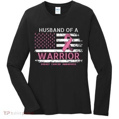 Husband Of A Warrior Breast Cancer Support Squad Women's Long Sleeve Shirt