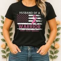 Husband Of A Warrior Breast Cancer Support Squad Women's T-Shirt thumb 2
