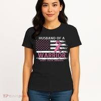 Husband Of A Warrior Breast Cancer Support Squad Women's T-Shirt thumb 4