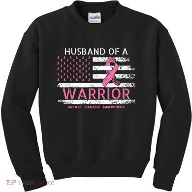 Husband Of A Warrior Breast Cancer Support Squad Kids Sweatshirt